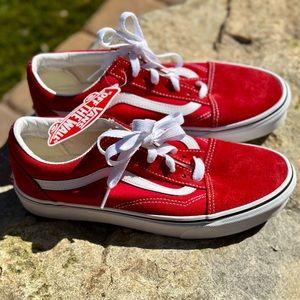 New Vans Red Sneakers Unisex Women’s 9 / Men’s 7.5